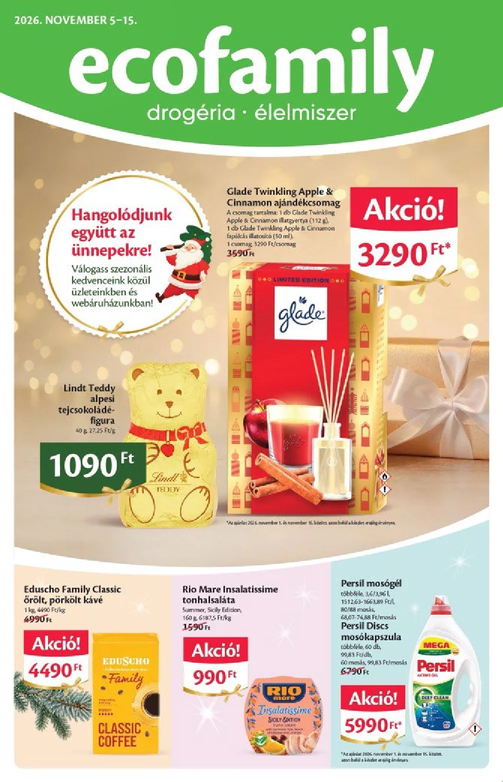 EcoFamily akciós újság (2026. november 5–15.) — 1. oldal