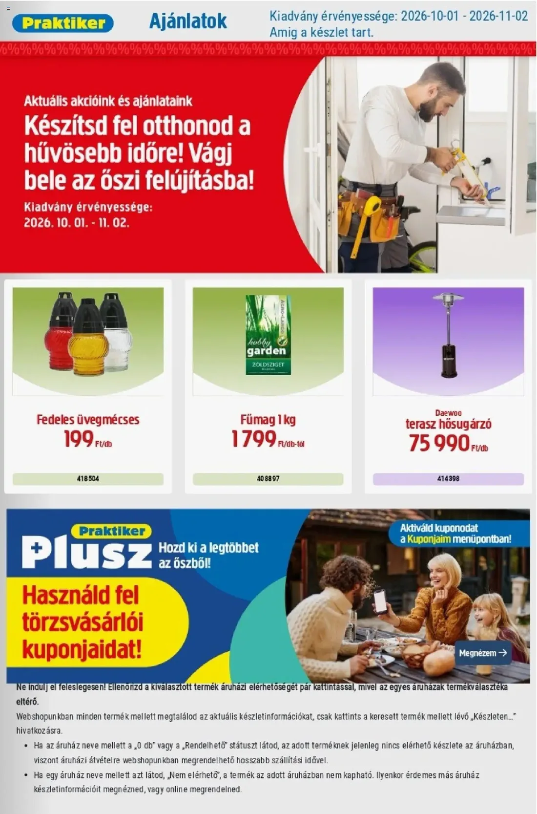Praktiker 2026.10.01-tól akciós újság — 1. oldal