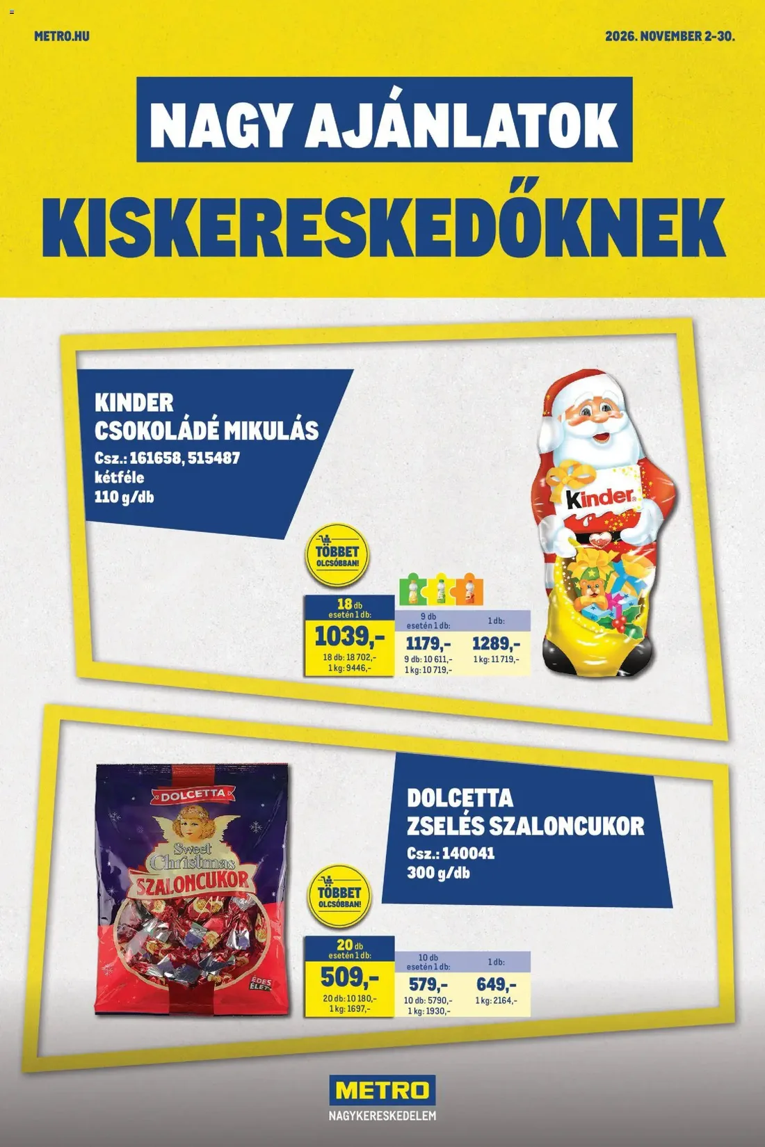 Metro Karácsony akciós újság 2026.11.02-tól 🧑🎄❄️ — 1. oldal